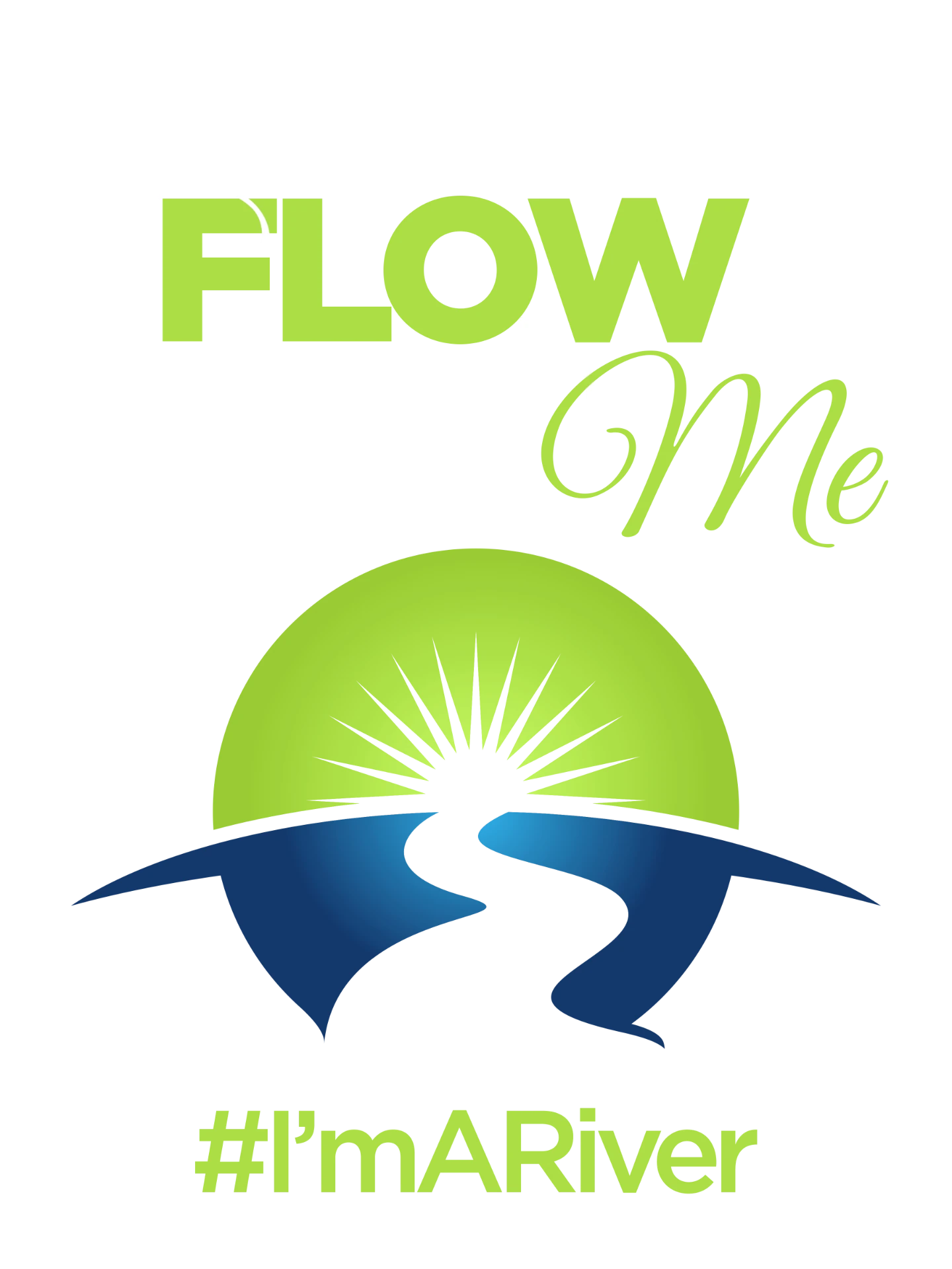 Flow Me — Green & Blue River (black shirt)